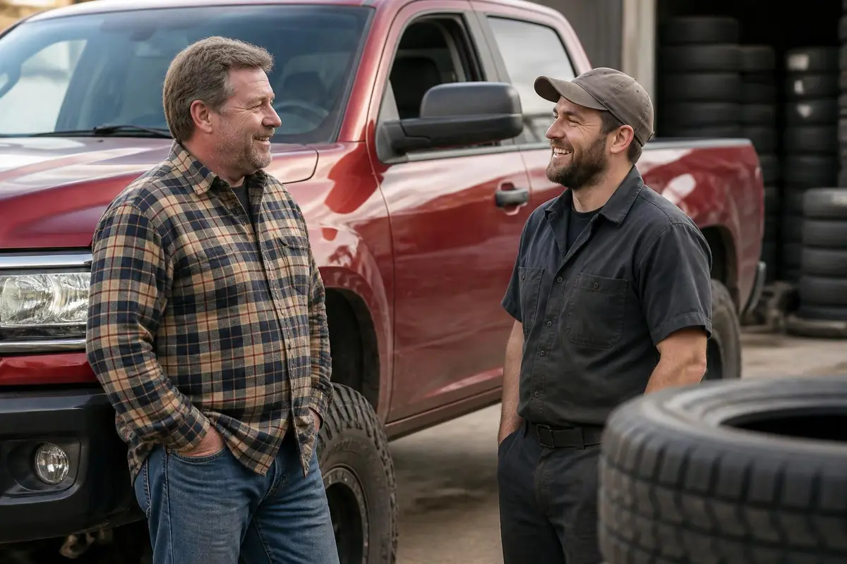 Owner at a small-town tire shop